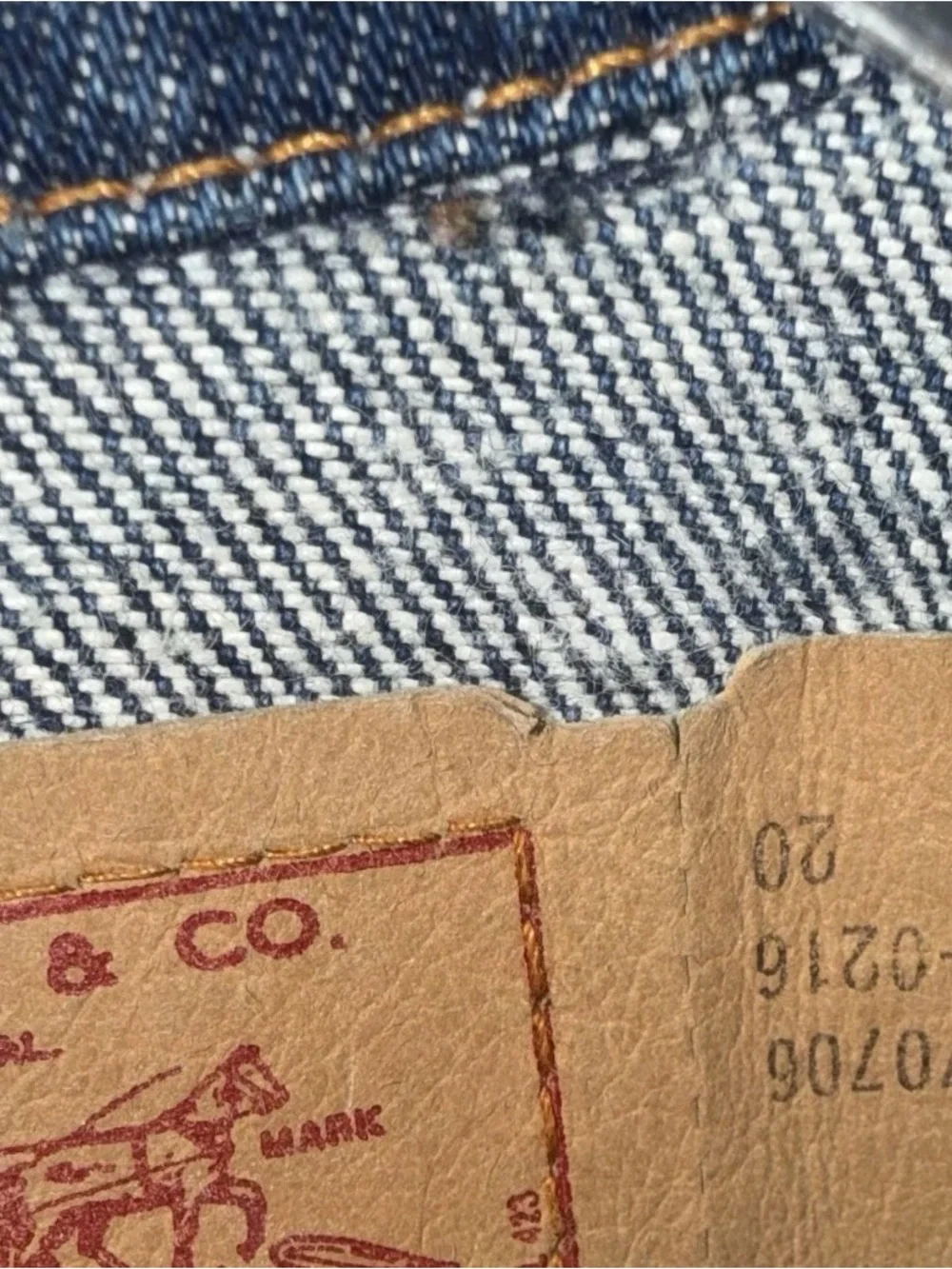 Levi’s 70706-0216 Denim Trucker Jacket Size 20 Canada Red Tab 1980s